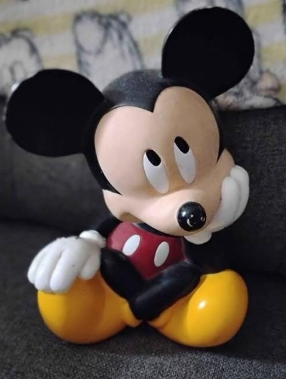 Disney Mickey Mouse Sitting Figure - Black, Red, Yellow, White